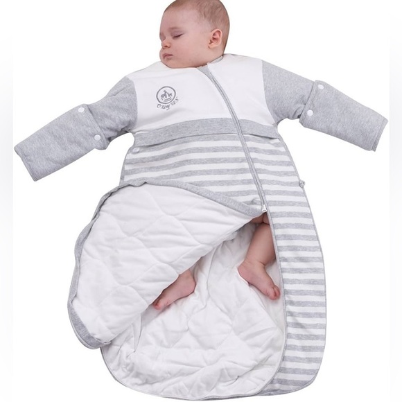 Ou Yun Baby Organic Sleeping Bag W/ Detachable Sleeves Wearable Blanket - Picture 1 of 8
